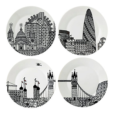 Royal Doulton Charlene Mullen 22cm Plates, Set of 4 Royal Doulton Charlene Mullen 22cm Plates, Set of 4